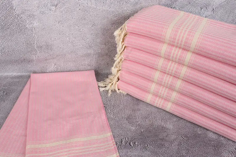 Embroidery Towel, Travel Towel, House Warming Gift, Kitchen Towel, Wedding Favors, Small Bath Towels, Bridesmaid Towel, 40x18 Cotton Striped Towel - 2