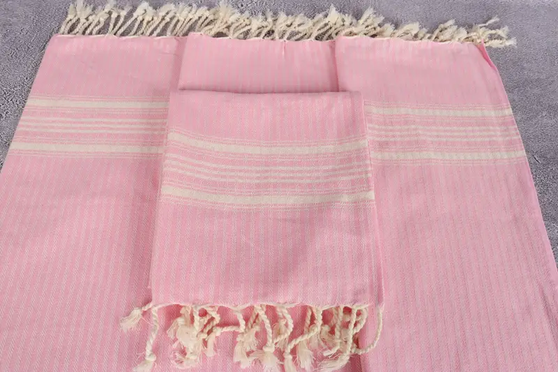Embroidery Towel, Travel Towel, House Warming Gift, Kitchen Towel, Wedding Favors, Small Bath Towels, Bridesmaid Towel, 40x18 Cotton Striped Towel - 4