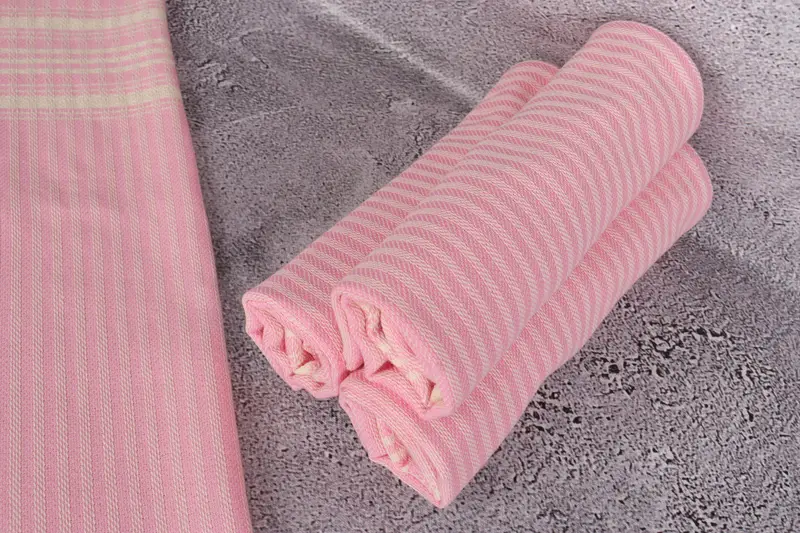 Embroidery Towel, Travel Towel, House Warming Gift, Kitchen Towel, Wedding Favors, Small Bath Towels, Bridesmaid Towel, 40x18 Cotton Striped Towel - 8