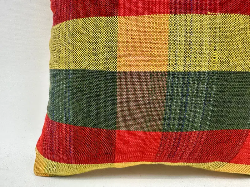 Interior Designer Pillow, Pillow Cover, Throw Kilim Pillow, Handwoven Pillow Cover Pillow Case, 16x16 Red Cushion Cover, Vintage Kilim Throw Pillow - 2