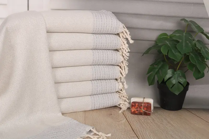 Gift For Her, Bathroom Towels, Personalized Dish Towel, Guest Towel, Turkish Tea Towel, Bachelorette Party Favor, 40x20 Cotton Striped Towel - 1