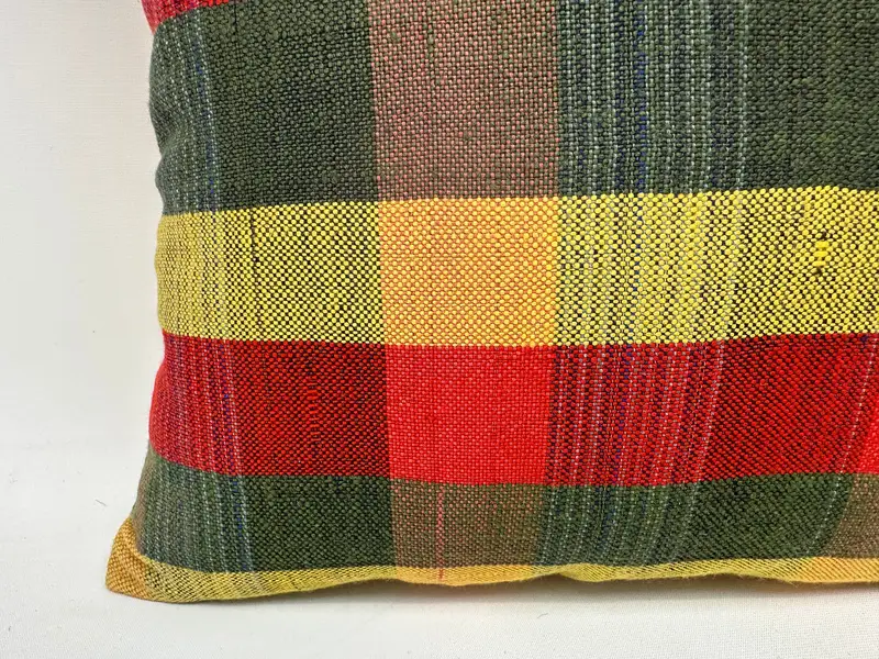 Kilim Rug Pillow, Cushion Case, 16x16 Red Cushion Cover, Turkish Kilim Pillow, Interior Designer Pillow, Custom Cushion Cover, Kilim Cushion Sham - 2