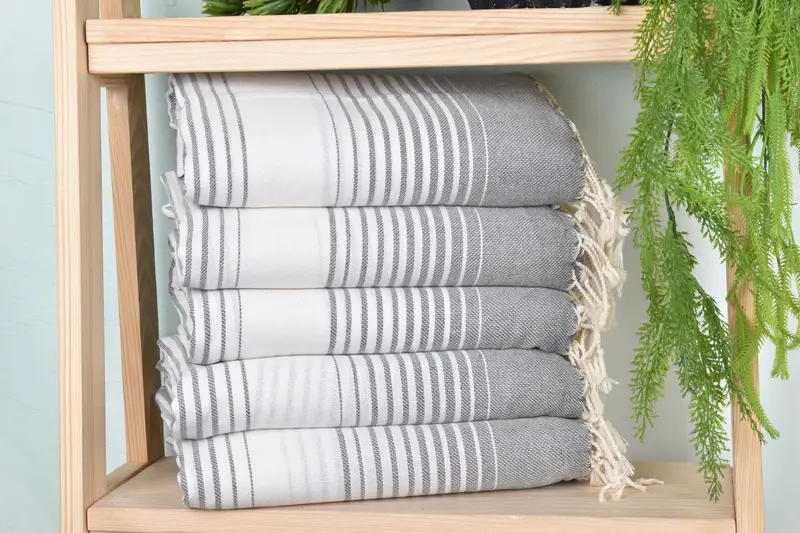 Custom Gift, Antibacterial Turkish peshtemal towel, Custom Beach Towel, Organic Towel, Bachelor Party Favors, Bath towel, 60x38 Cotton Striped Towel - 1
