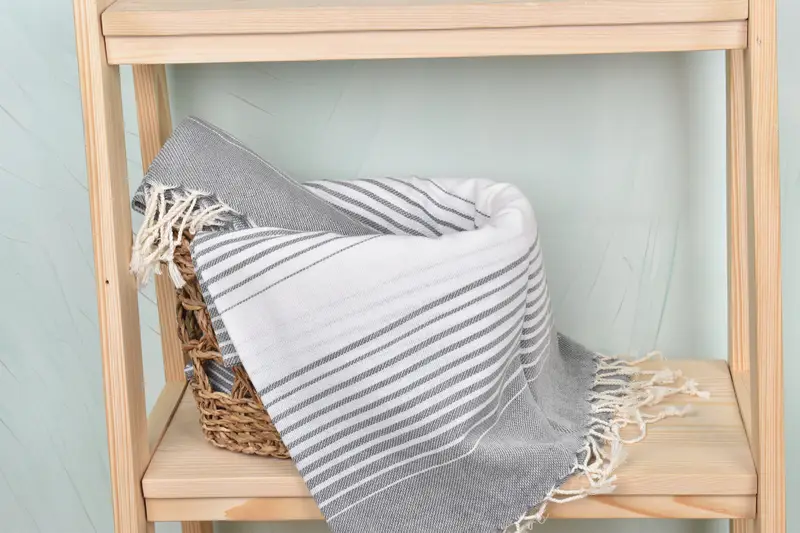 Custom Gift, Antibacterial Turkish peshtemal towel, Custom Beach Towel, Organic Towel, Bachelor Party Favors, Bath towel, 60x38 Cotton Striped Towel - 4