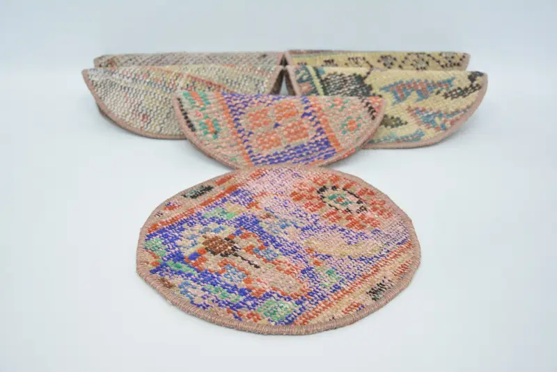 エレガントなベージュ & ブロンズ サークル プレースマット、プレミアム キッチン装飾