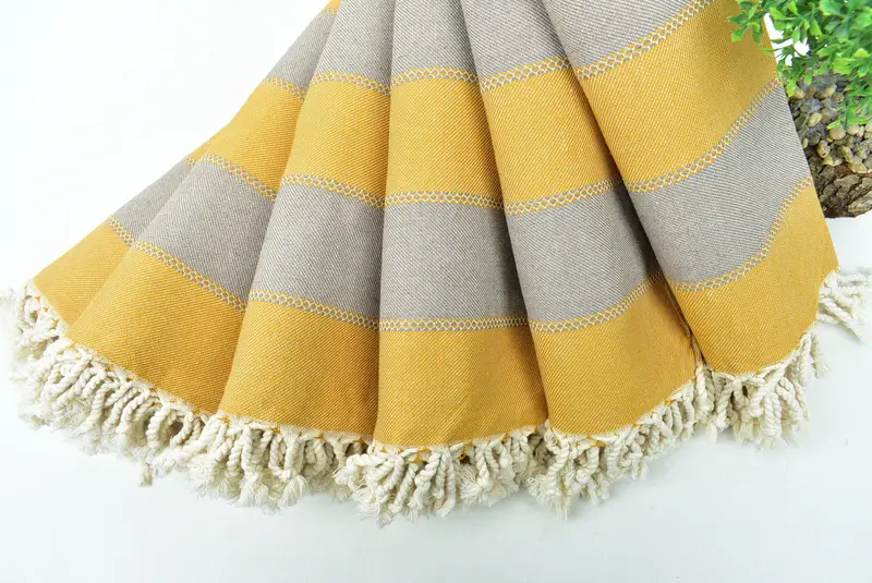 Large Turkish Towel, Absorbent Turkish towel, Turkish hand towel, Scarf Towel, 68x36 Cotton Striped Towel, Valentines Day Gift, Kids Beach Towel - 4
