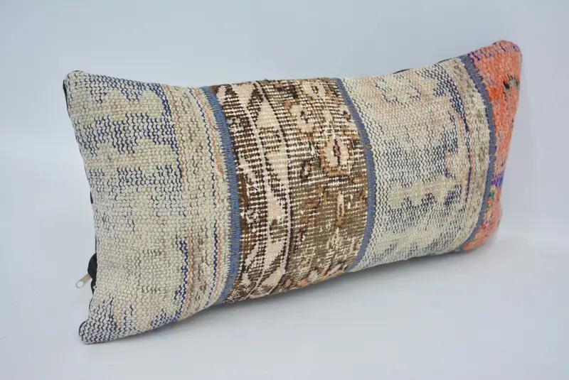 12x24 Brown Cushion Cover, Boho Pillow, Morroccon Kilim Cushion Pillow Cover, Patio Pillow, Pillow for Sofa, Cushion Case, Vintage Pillow - 3