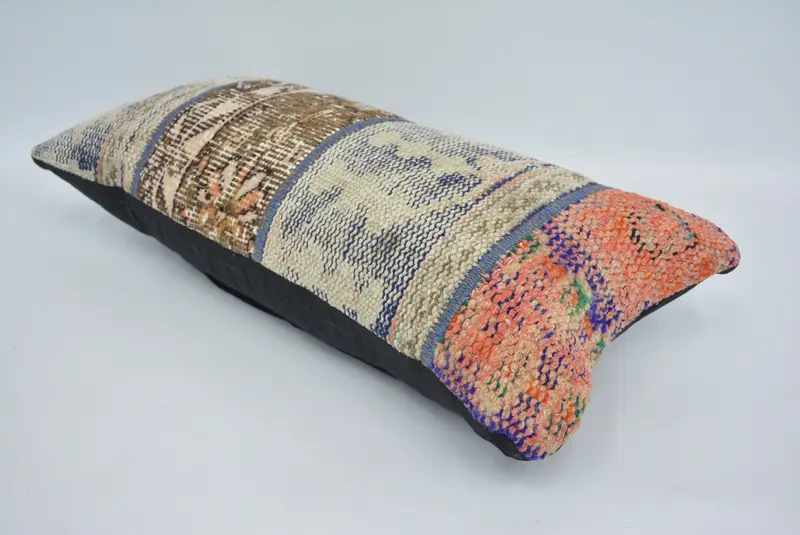 12x24 Brown Cushion Cover, Boho Pillow, Morroccon Kilim Cushion Pillow Cover, Patio Pillow, Pillow for Sofa, Cushion Case, Vintage Pillow - 6
