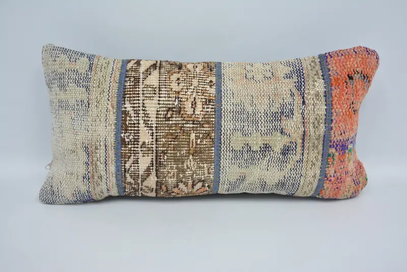 12x24 Brown Cushion Cover, Boho Pillow, Morroccon Kilim Cushion Pillow Cover, Patio Pillow, Pillow for Sofa, Cushion Case, Vintage Pillow - 1