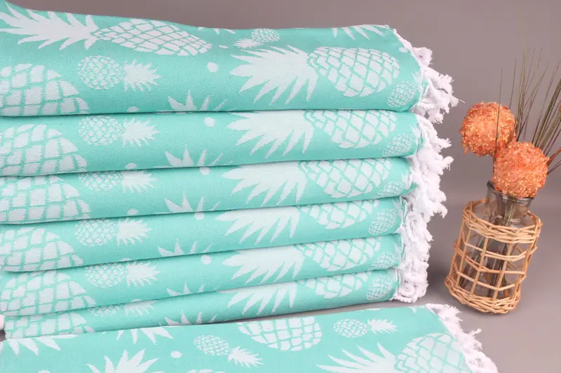 Bulk Order Towel, Scarf Towel, Bachelor Gifts, 70x36 Cotton Pineapple Design Towel, Bridesmaid Favors, Quick-dry peshtemal, Absorbent Turkish towel - 2