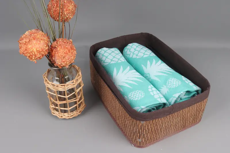 Bulk Order Towel, Scarf Towel, Bachelor Gifts, 70x36 Cotton Pineapple Design Towel, Bridesmaid Favors, Quick-dry peshtemal, Absorbent Turkish towel - 5