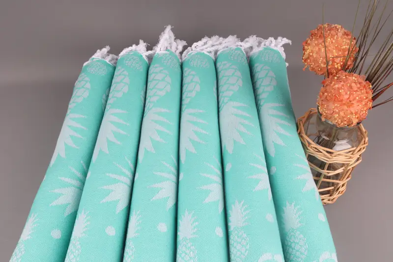 Bulk Order Towel, Scarf Towel, Bachelor Gifts, 70x36 Cotton Pineapple Design Towel, Bridesmaid Favors, Quick-dry peshtemal, Absorbent Turkish towel - 4
