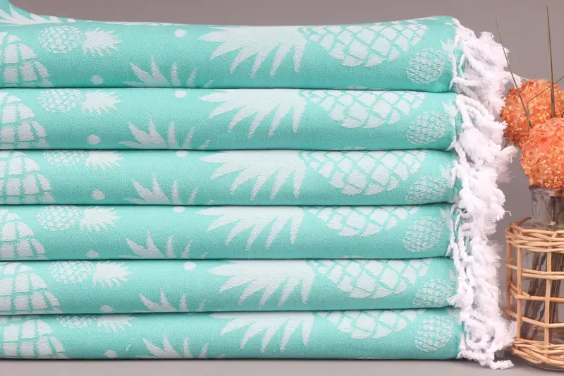 Bulk Order Towel, Scarf Towel, Bachelor Gifts, 70x36 Cotton Pineapple Design Towel, Bridesmaid Favors, Quick-dry peshtemal, Absorbent Turkish towel - 3