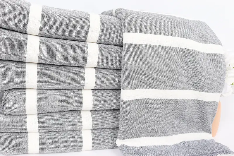 Custom Wedding Towel, Beach Size Towel, 64x40 Cotton Striped Towel, Lightweight towel, Peshtemal, Lightweight Turkish towel, Personalized Gifts - 2
