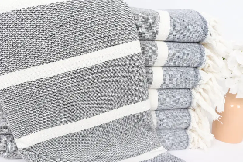 Custom Wedding Towel, Beach Size Towel, 64x40 Cotton Striped Towel, Lightweight towel, Peshtemal, Lightweight Turkish towel, Personalized Gifts - 1