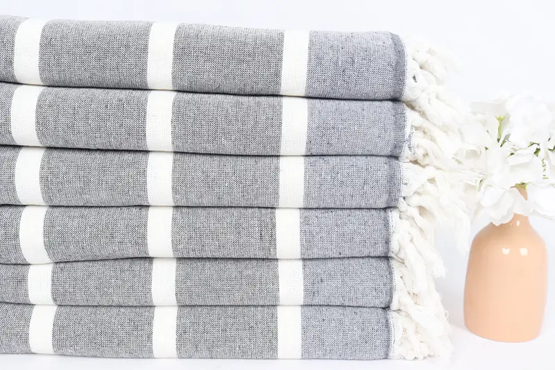 Custom Wedding Towel, Beach Size Towel, 64x40 Cotton Striped Towel, Lightweight towel, Peshtemal, Lightweight Turkish towel, Personalized Gifts - 3