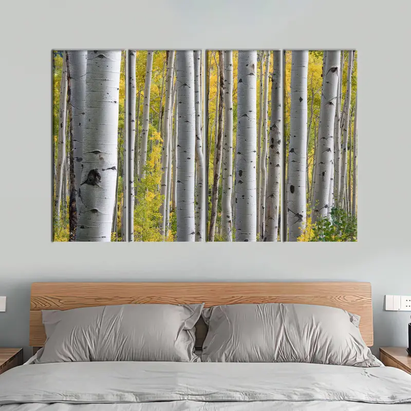 Birch Grove Art, Forest Canvas Art, Tree Art Decor, Tree Landscape, Farmhouse Decor, Modern Canvas Art, Canvas Art, Home Decor Art, - 1