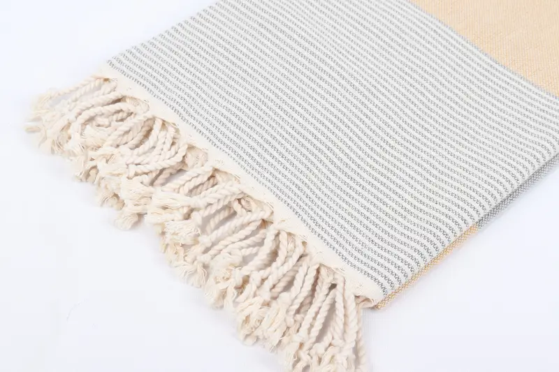 Personalised Gift, Summer Gift, 70x40 Cotton Striped Towel, Wedding Gift, Soft organic Turkish peshtemal for luxury spa use, Absorbent towel - 7
