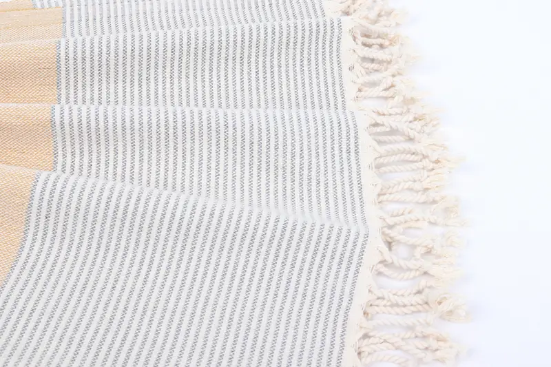 Personalised Gift, Summer Gift, 70x40 Cotton Striped Towel, Wedding Gift, Soft organic Turkish peshtemal for luxury spa use, Absorbent towel - 8