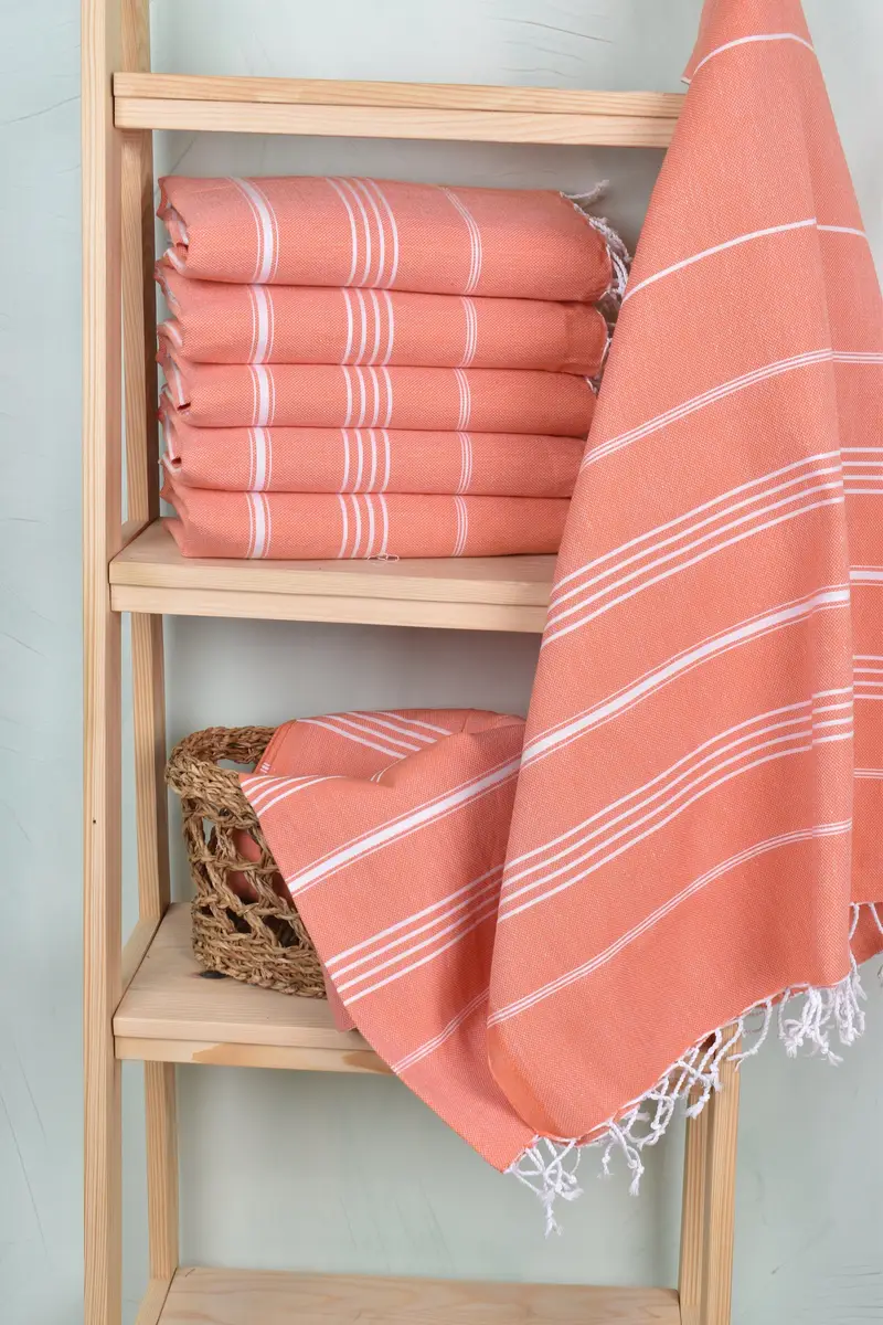 Family Gift, Wedding Gift, Organic cotton Turkish peshtemal towel, Custom Wedding Gift, Gift For Her, 70x40 Cotton Striped Towel, Holiday Towel - 3