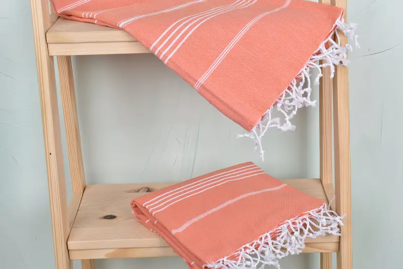 Family Gift, Wedding Gift, Organic cotton Turkish peshtemal towel, Custom Wedding Gift, Gift For Her, 70x40 Cotton Striped Towel, Holiday Towel - 5
