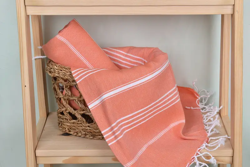 Family Gift, Wedding Gift, Organic cotton Turkish peshtemal towel, Custom Wedding Gift, Gift For Her, 70x40 Cotton Striped Towel, Holiday Towel - 4