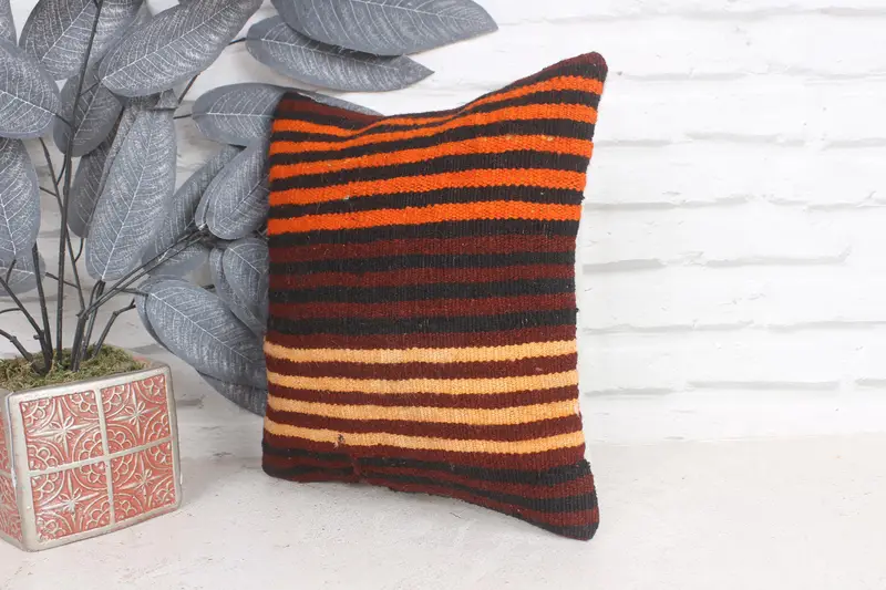 Antique Pillows, 12x12 Red Cushion Case, Pillow, Shabby Chic Pillow Case, Ikat Pillow, Kilim Pillow, Interior Designer Pillow, Customized Cushion - 3