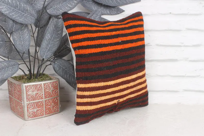 Antique Pillows, 12x12 Red Cushion Case, Pillow, Shabby Chic Pillow Case, Ikat Pillow, Kilim Pillow, Interior Designer Pillow, Customized Cushion - 4