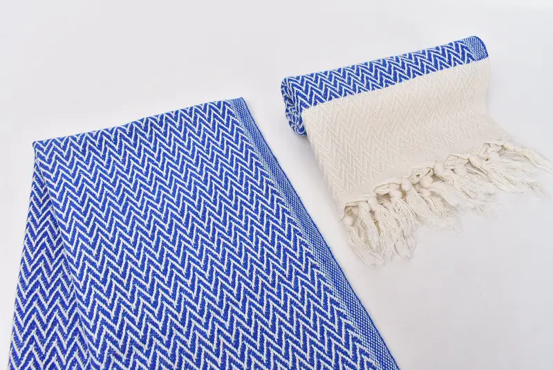 Guest Towel, Turkish Hand Towel, Gift For Bride, Personalized Kitchen Towel, 34x18 Cotton Zigzag Design Towel, Personalized Dish Towel, Summer Towel - 7
