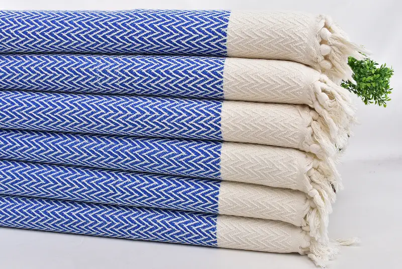 Guest Towel, Turkish Hand Towel, Gift For Bride, Personalized Kitchen Towel, 34x18 Cotton Zigzag Design Towel, Personalized Dish Towel, Summer Towel - 3