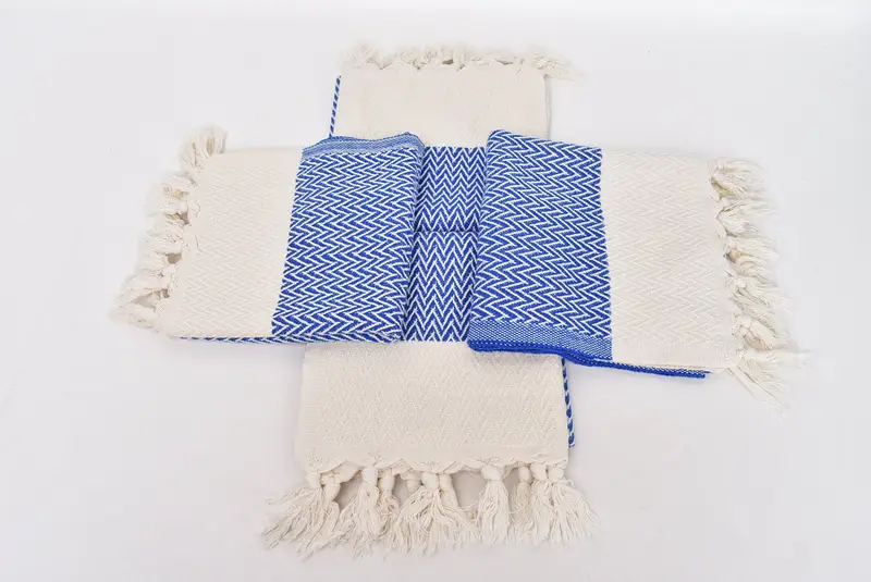 Guest Towel, Turkish Hand Towel, Gift For Bride, Personalized Kitchen Towel, 34x18 Cotton Zigzag Design Towel, Personalized Dish Towel, Summer Towel - 6