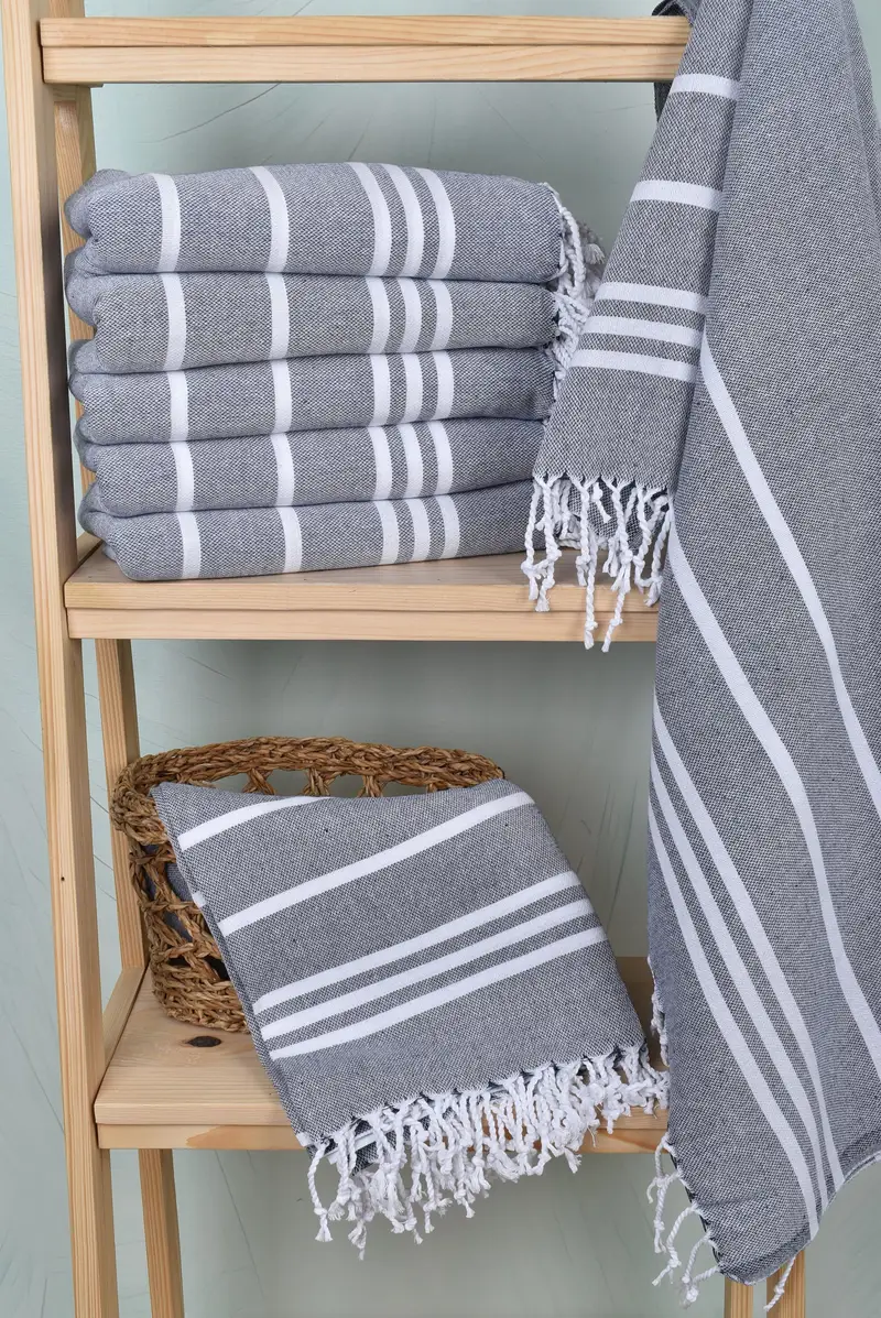 Bridesmaid Gift Towel, 70x40 Cotton Striped Towel, Bridesmaid Gifts Personalized, Personalized Towel Gift, Wedding Favors, Quick-dry peshtemal - 3