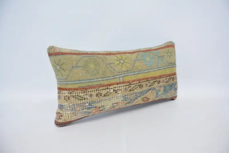 12x24 Blue Pillow Case, Pillow Case, Throw Kilim Pillow, Handmade Kilim Cushion, Pillow for Couch, Nomadic Pillow Case, Authentic Cushion - 3