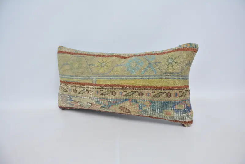 12x24 Blue Pillow Case, Pillow Case, Throw Kilim Pillow, Handmade Kilim Cushion, Pillow for Couch, Nomadic Pillow Case, Authentic Cushion - 4