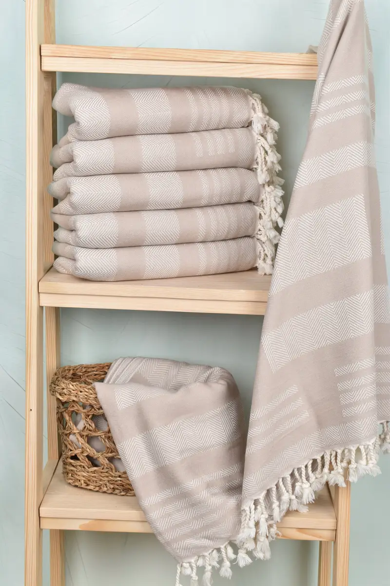 Bachelor Party Favors, Turkish fouta towel for outdoor use, 68x38 Cotton Chevron Towel, Thin towel, Beach towel, Bridesmaid Gift Towel, Xmas Gifts - 3