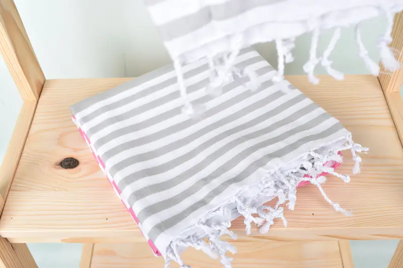 Embroidered Towel, Gift Boxes Towel, 68x36 Cotton Striped Towel, Wedding Favors, Personalized Beach Towel, Sand-free peshtemal towel for the beach - 5