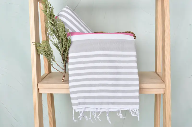 Embroidered Towel, Gift Boxes Towel, 68x36 Cotton Striped Towel, Wedding Favors, Personalized Beach Towel, Sand-free peshtemal towel for the beach - 4