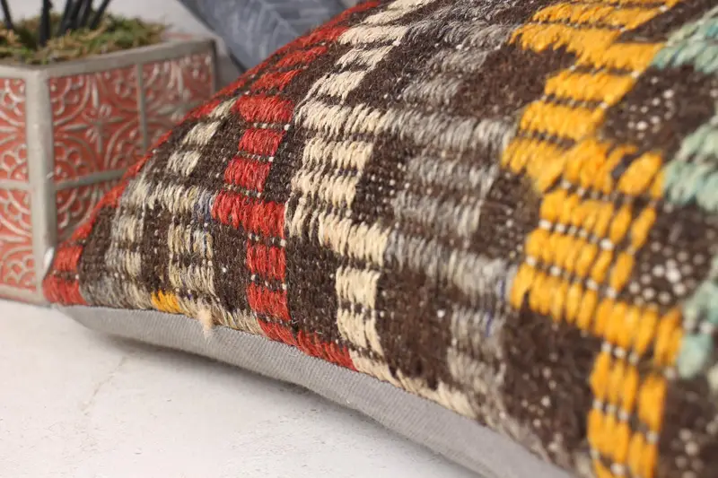 Pillow for Couch, Bohemian Cushion Cushion Cover, 12x24 Red Cushion, Cushion Case, Home Decor Pillow, Designer Throw Cushion, Kilim Pillow - 7