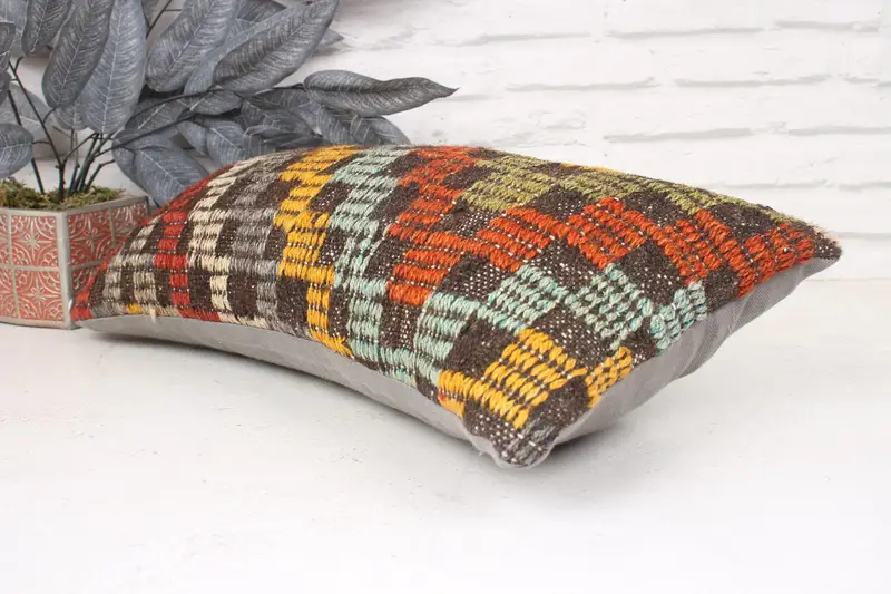 Pillow for Couch, Bohemian Cushion Cushion Cover, 12x24 Red Cushion, Cushion Case, Home Decor Pillow, Designer Throw Cushion, Kilim Pillow - 6