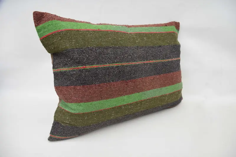 Pillow for Couch, 20x28 Green Pillow, Antique Pillows, Yoga Cushion Cover, Lounge Throw Cushion Cover, Kilim Pillow, Farmhouse Pillow, Cushion - 3