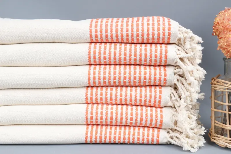 Sand-resistant towel, Wedding Gift, Bridal Shower Gift, Luxury Turkish Bath Towel, Unique Gift, Best Wedding Gift, 70x36 Cotton Striped Towel - 2