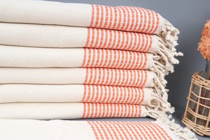 Sand-resistant towel, Wedding Gift, Bridal Shower Gift, Luxury Turkish Bath Towel, Unique Gift, Best Wedding Gift, 70x36 Cotton Striped Towel - 1