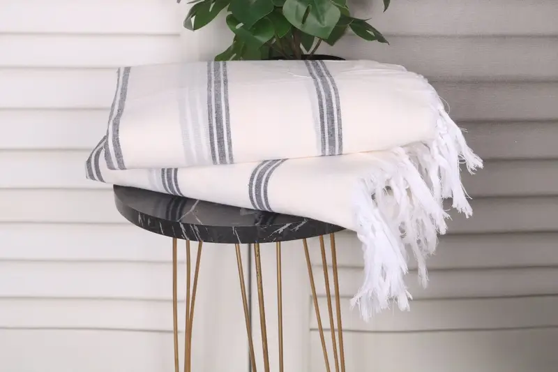 Best Wedding Gift, Beach towel, Wedding Gifts Towel, 70x40 Cotton Striped Towel, Bachelor Gift, Turkish beach towel with fringe, Bridesmaid Gifts - 3
