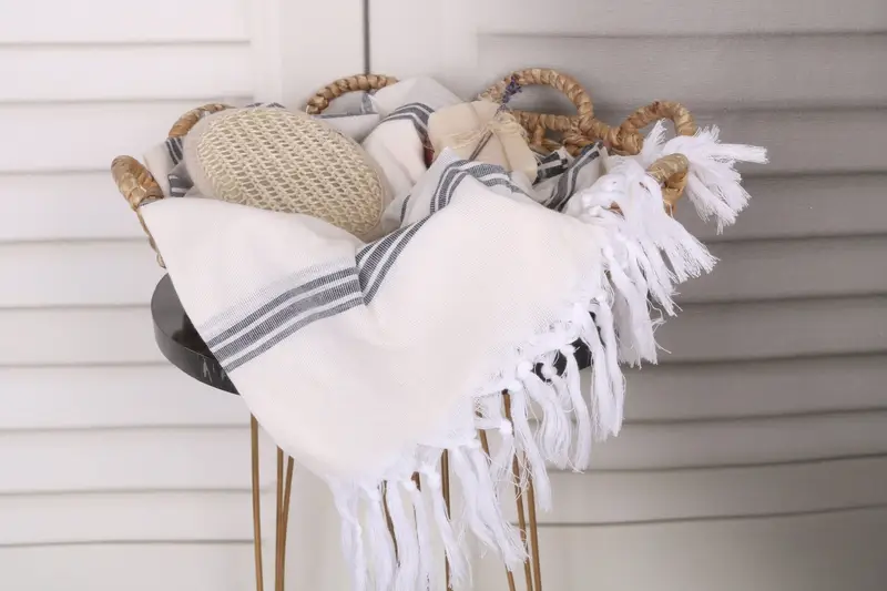 Best Wedding Gift, Beach towel, Wedding Gifts Towel, 70x40 Cotton Striped Towel, Bachelor Gift, Turkish beach towel with fringe, Bridesmaid Gifts - 2