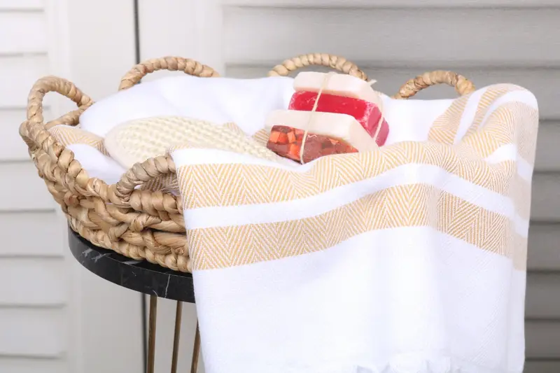 Unique Gift, Housewarming Gift, 70x40 Cotton Herringbone Towel, Eco-friendly Turkish peshtemal towel, Custom Wedding Gifts, Monogram Beach Towel - 2