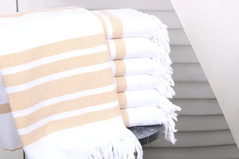 Unique Gift, Housewarming Gift, 70x40 Cotton Herringbone Towel, Eco-friendly Turkish peshtemal towel, Custom Wedding Gifts, Monogram Beach Towel - 1