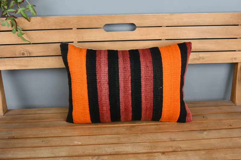 Comfy Throw Cushion Case, Sofa Bolster Pillow Sham, Cushion, Home Decor Pillow, Pillow for Sofa, Vintage Pillow, 16x24 Red Cushion Case - 6