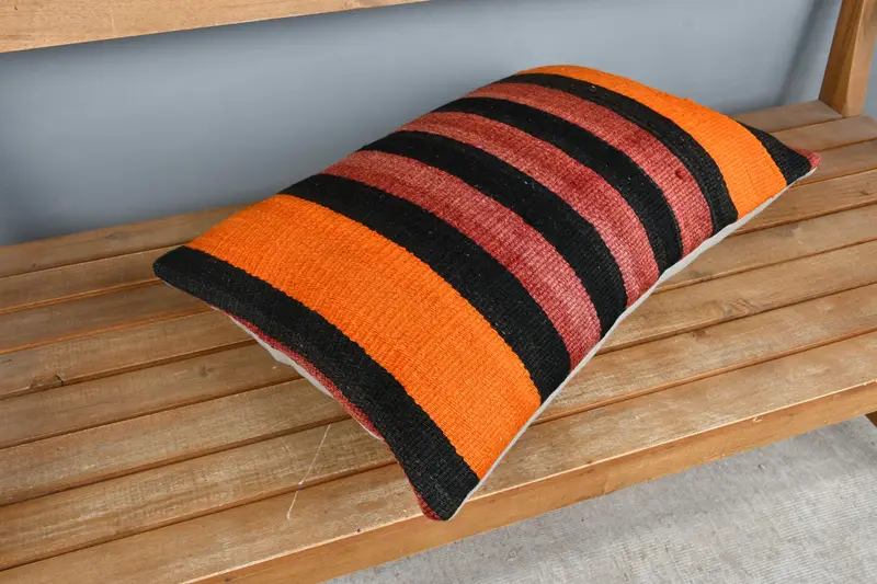 Comfy Throw Cushion Case, Sofa Bolster Pillow Sham, Cushion, Home Decor Pillow, Pillow for Sofa, Vintage Pillow, 16x24 Red Cushion Case - 2