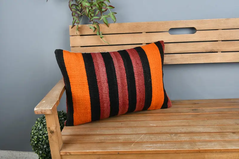 Comfy Throw Cushion Case, Sofa Bolster Pillow Sham, Cushion, Home Decor Pillow, Pillow for Sofa, Vintage Pillow, 16x24 Red Cushion Case - 1