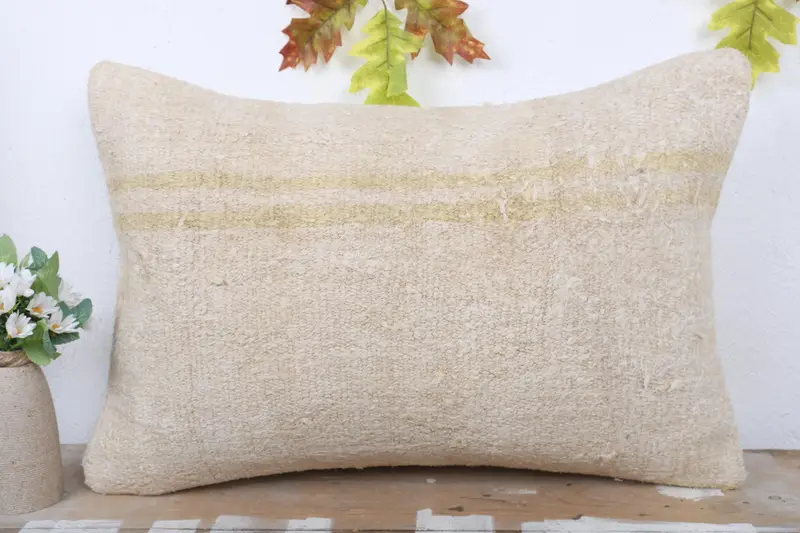 Retro Pillow Case, Oriental Cushion, Kilim Cushion Sham, Vintage Pillow, Bed Pillow Sham, Cushion Case, 16x24 White Cushion, Kilim Pillow - 2